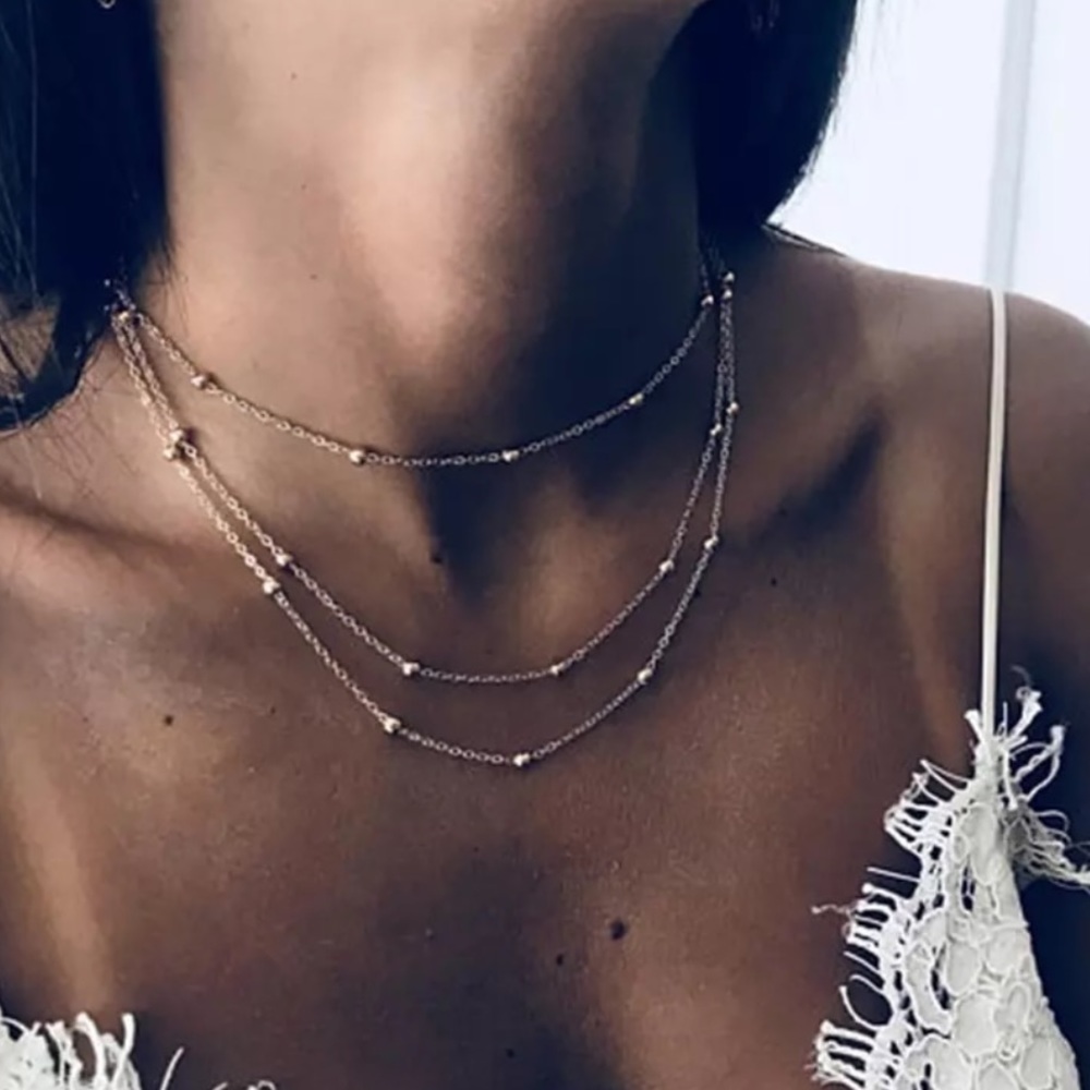 1 left! Lovely Triple Layered Necklace - Picture 2 of 3